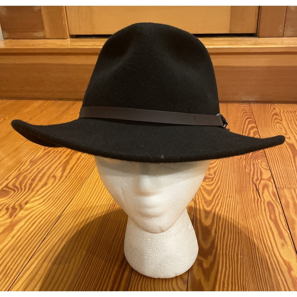 Scala Classico Men's Crushable Outback Hat Wool Black, Medium